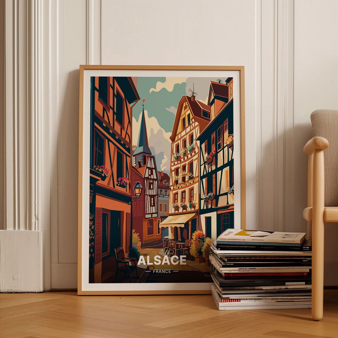 Alsace France Travel Poster Cityscape Wall Art Home Decor Gift For Travel Lovers France Wall Hanging C20 504