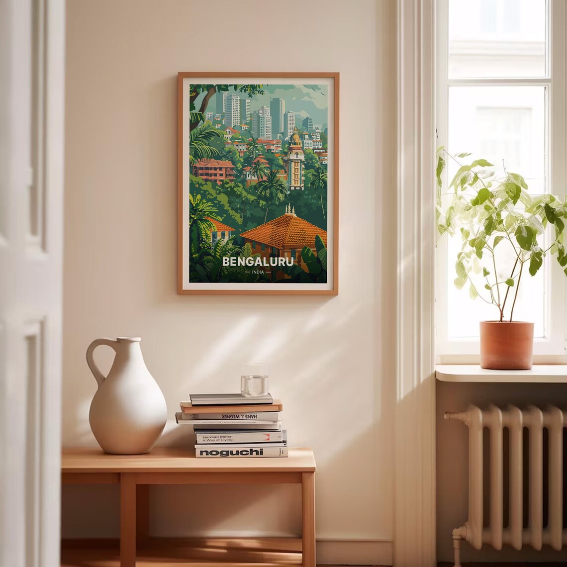Bengaluru India Vintage Travel Poster Garden City Skyline Art - Image 4