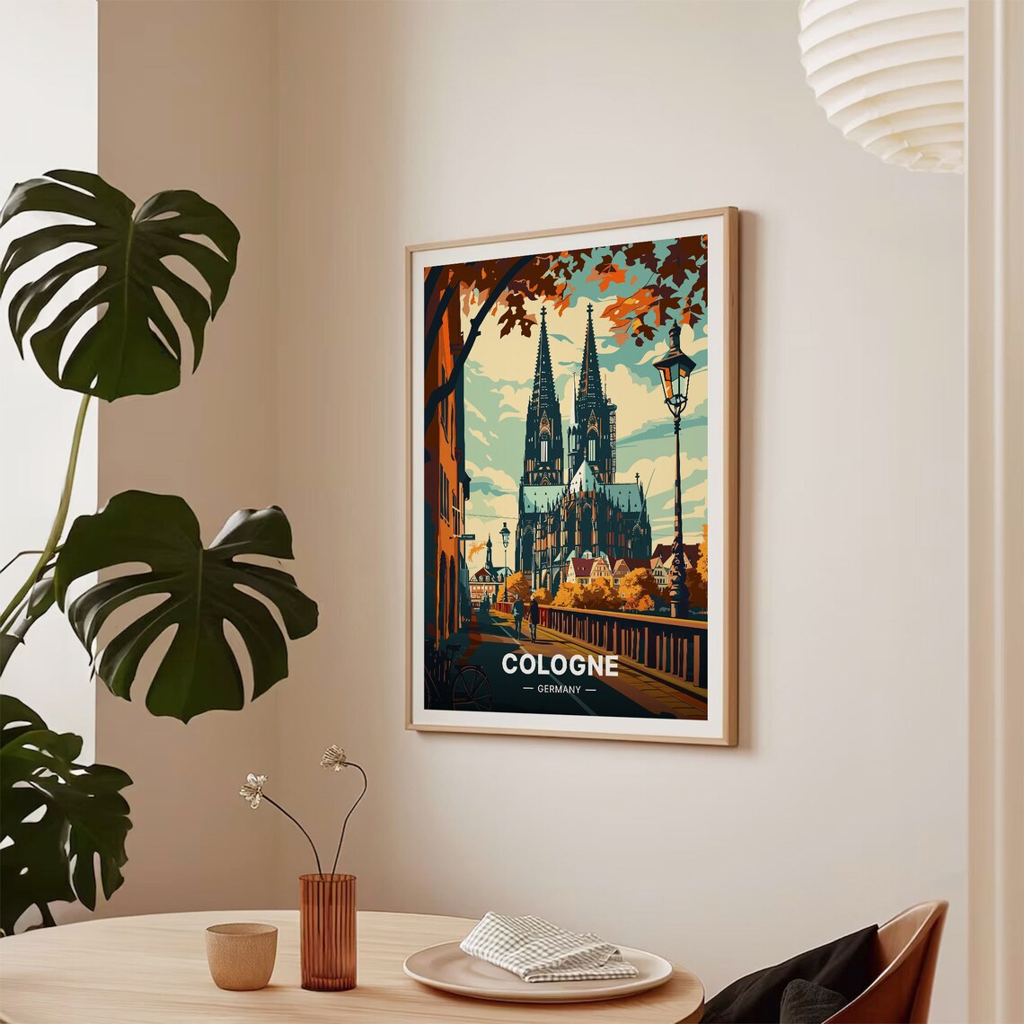 Cologne Cityscape Poster, Germany Travel Art - Image 2