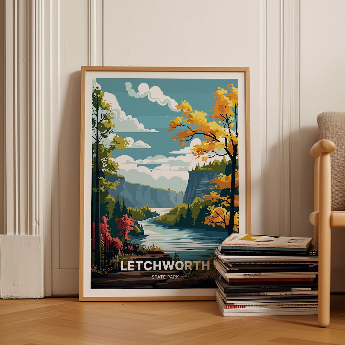 Letchworth State Park New York Travel Poster