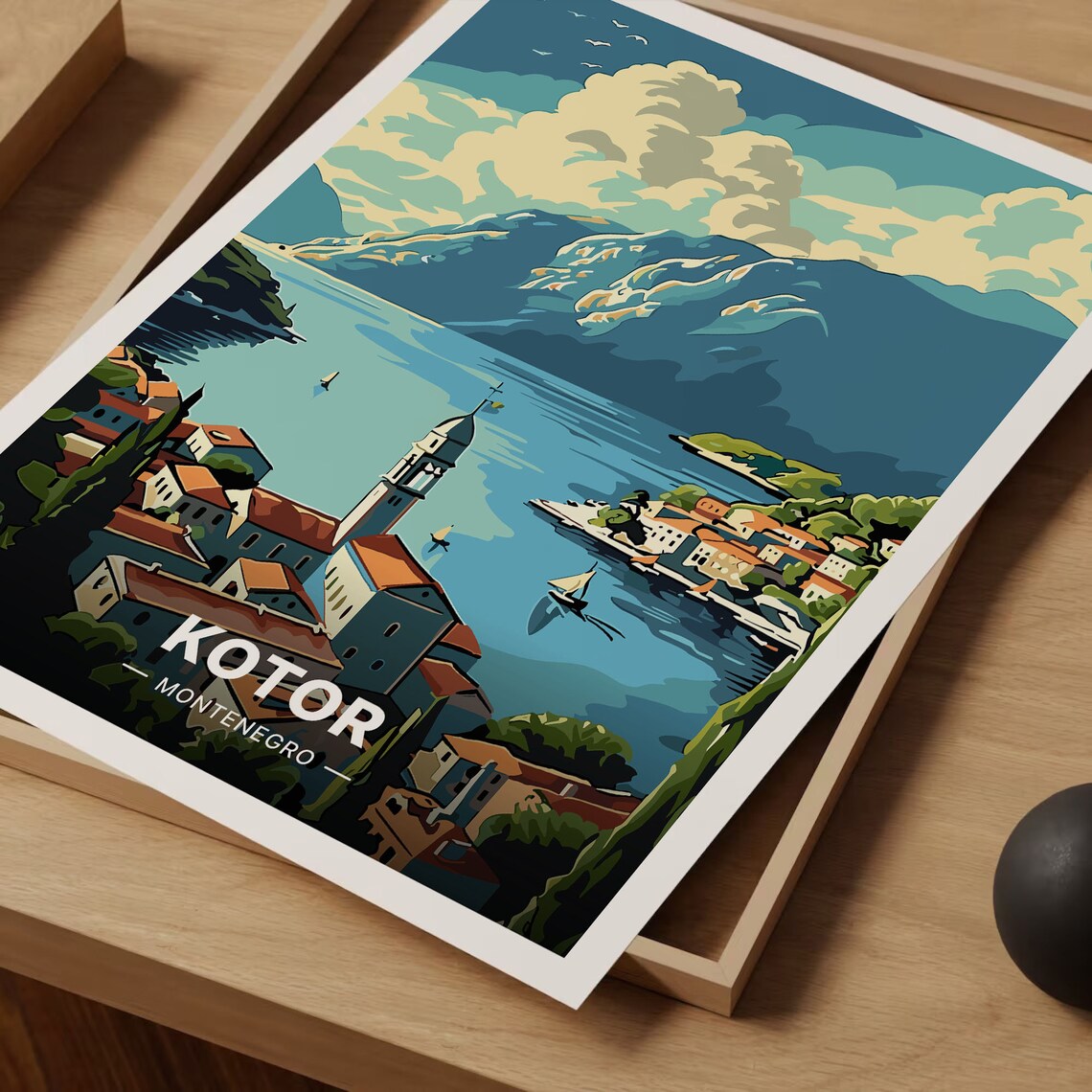 Kotor Montenegro Travel Poster, Scenic Travel Poster - Image 3