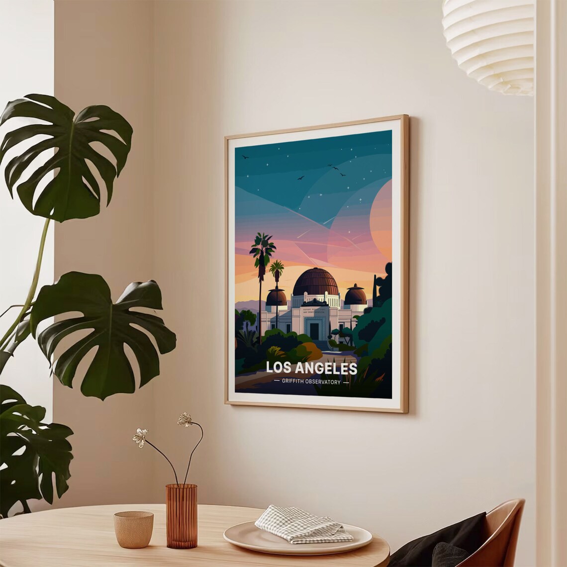 Los Angeles Skyline Travel Poster, California Cityscape - Image 2