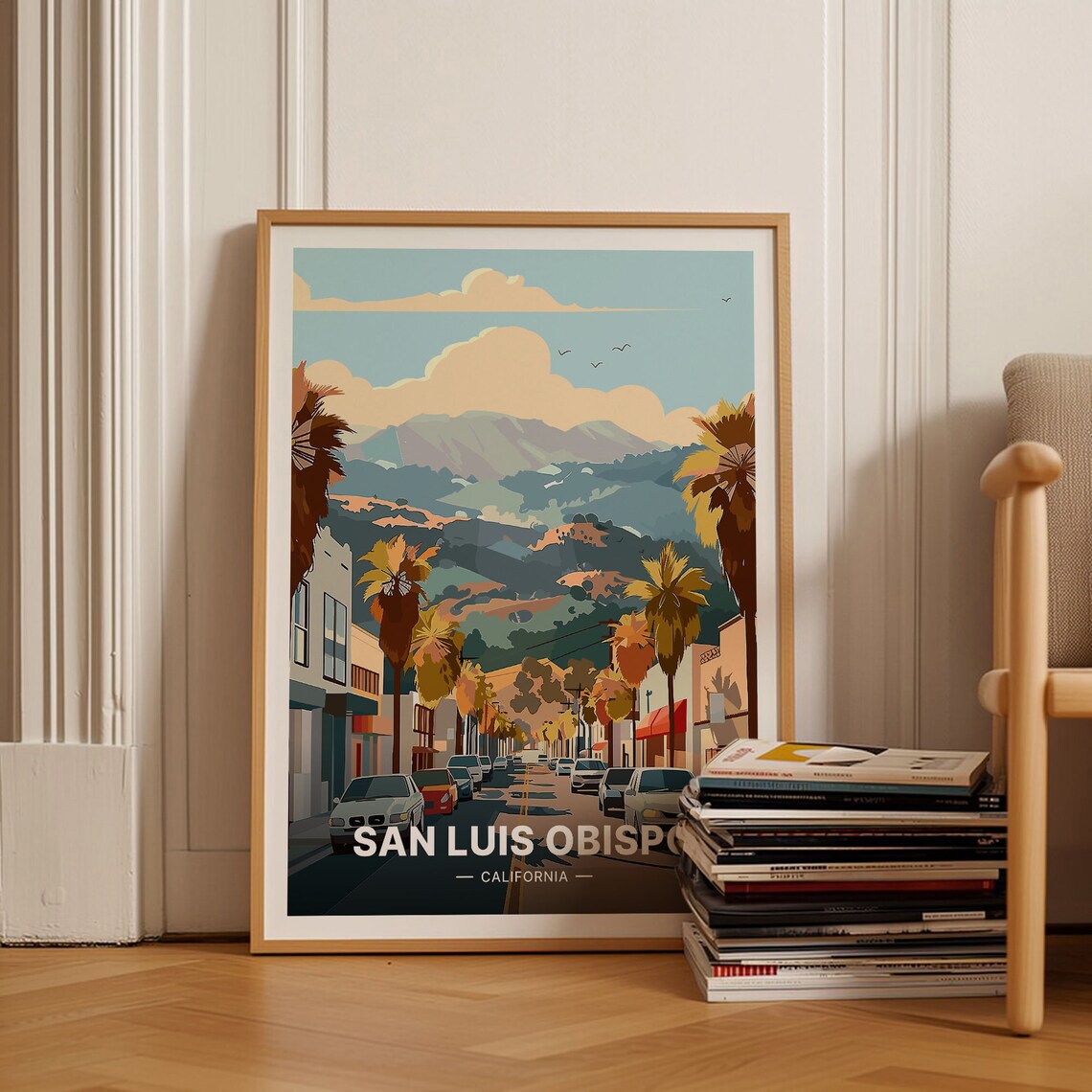 San Luis Obispo California Travel Poster, Cal Poly