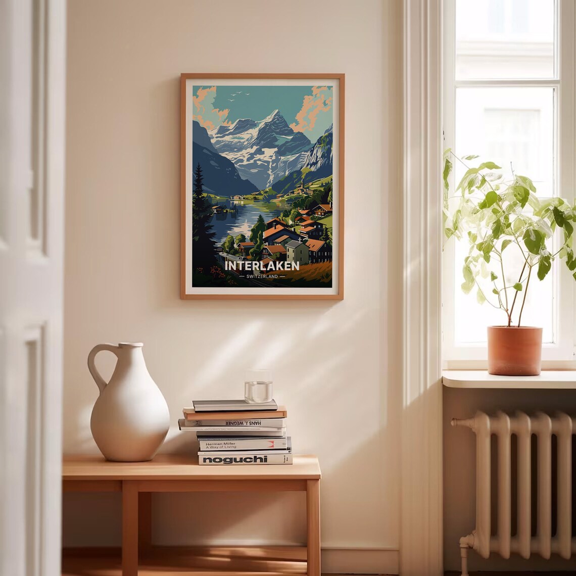 Interlaken Vintage Travel Poster, Switzerland Landscape - Image 4