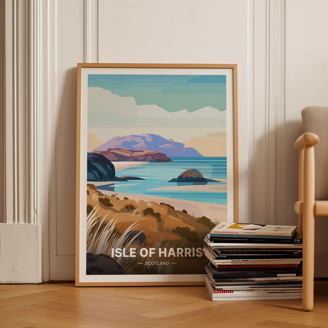 Isle Of Harris Scotland Beach Dunes Outer Hebrides Coast Travel Poster