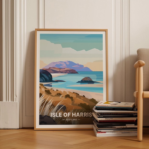 Isle Of Harris Scotland Beach Dunes Outer Hebrides Coast Travel Poster