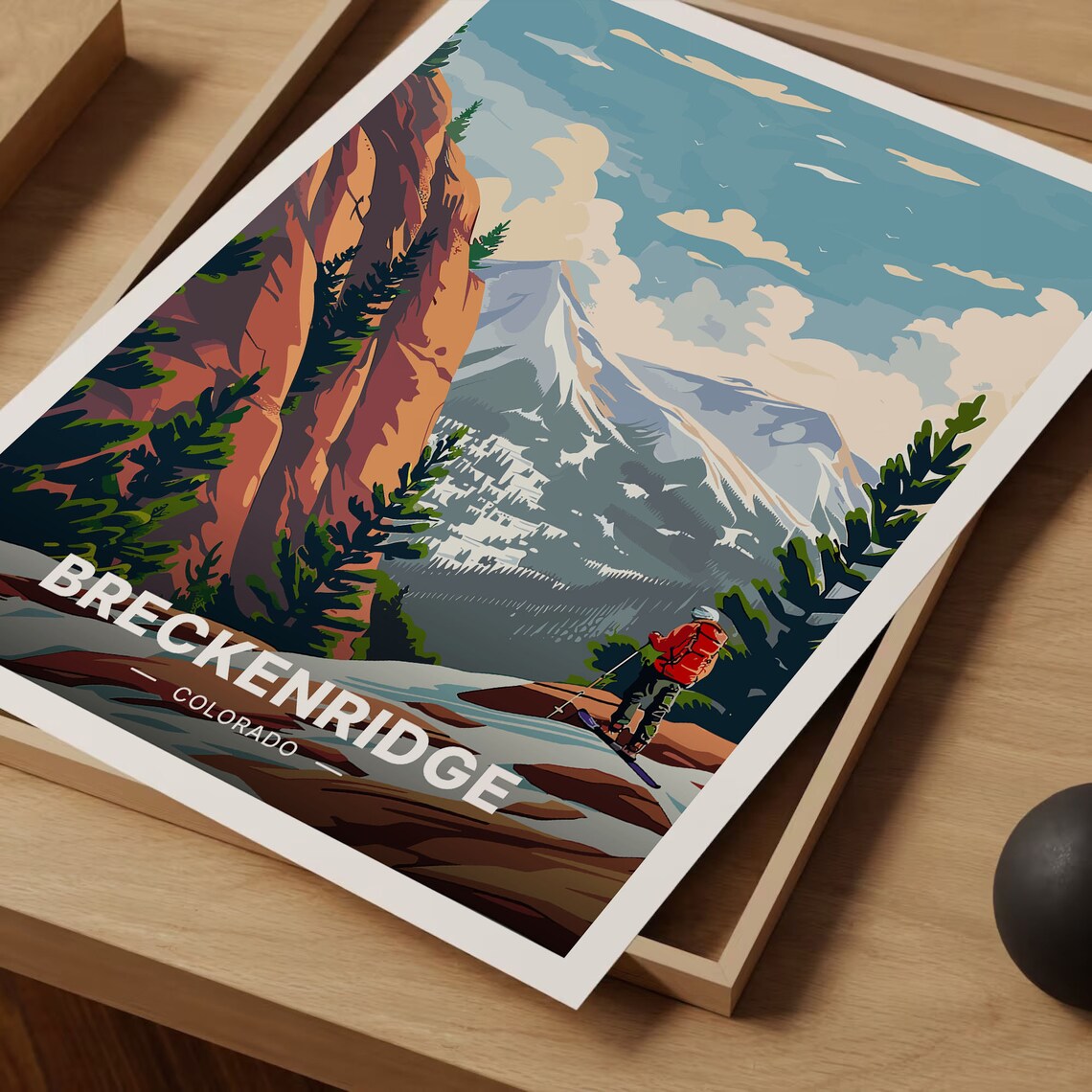 Breckenridge Ski Resort Wedding Gift Idea Poster - Image 3