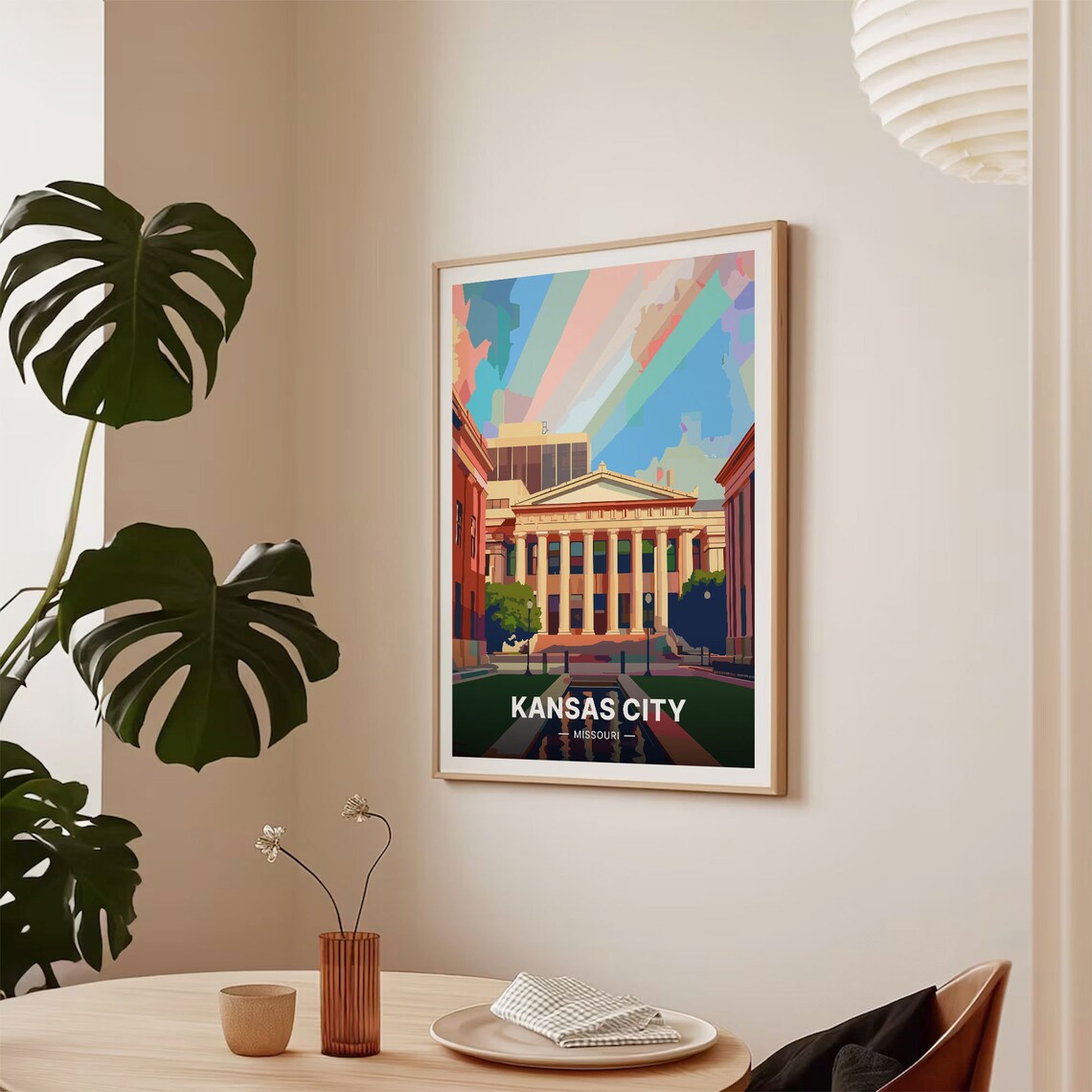 Kansas City Retro Travel Poster, Mid-Century Modern - Image 2