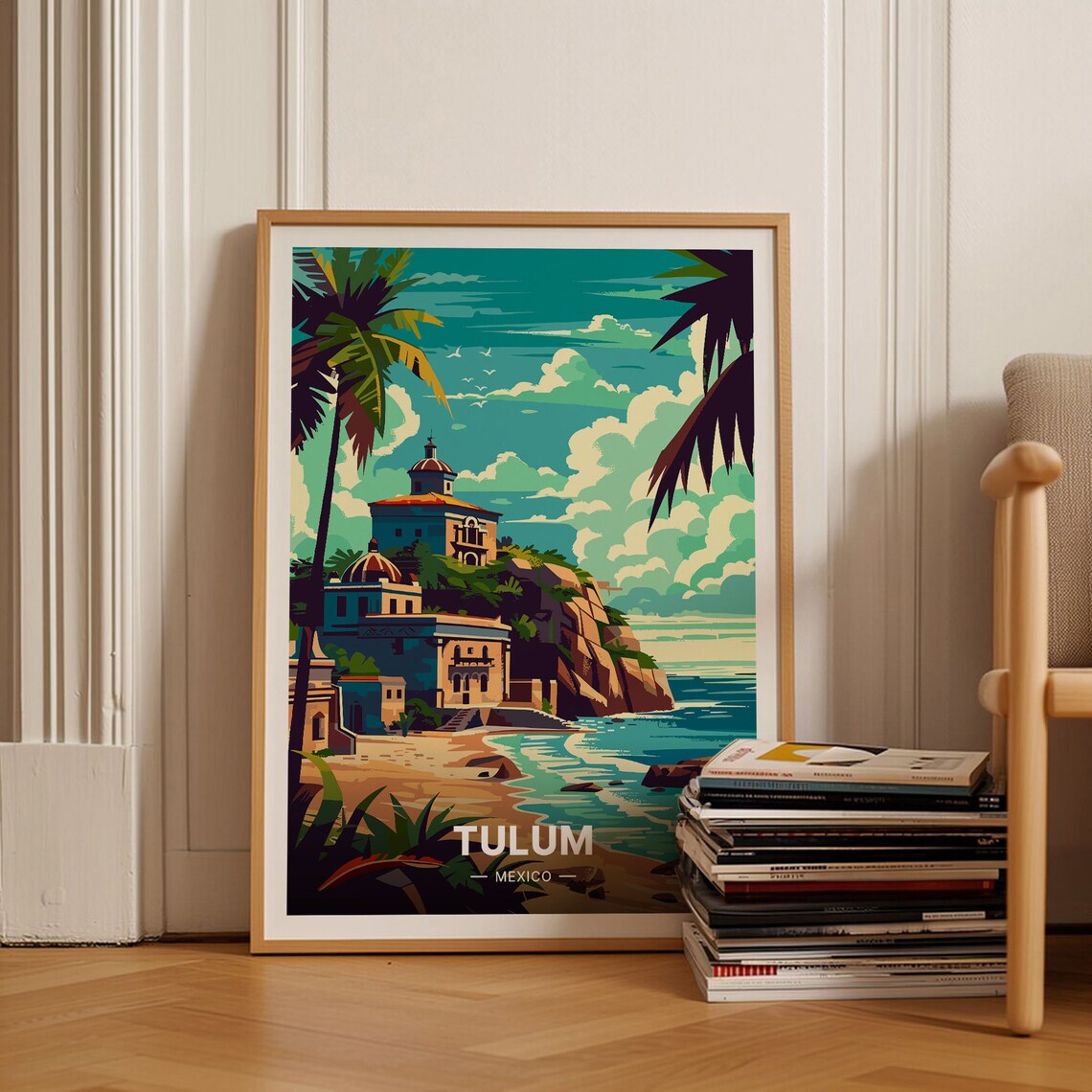 Tulum Travel Poster, Mexico Destination Artwork