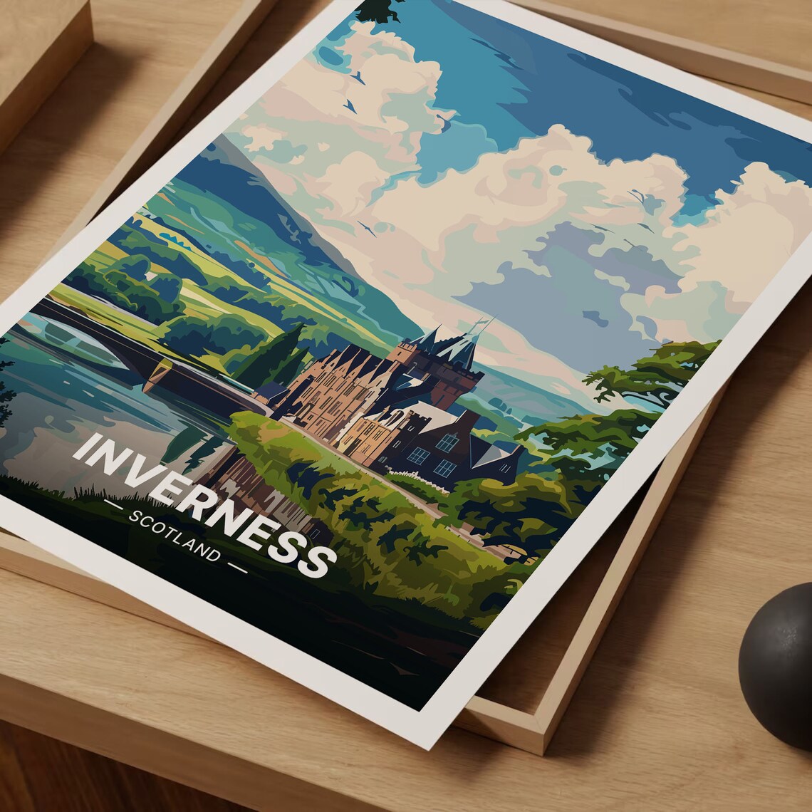 Inverness Scotland Travel Poster, Scenic Landscape Art Print - Image 3