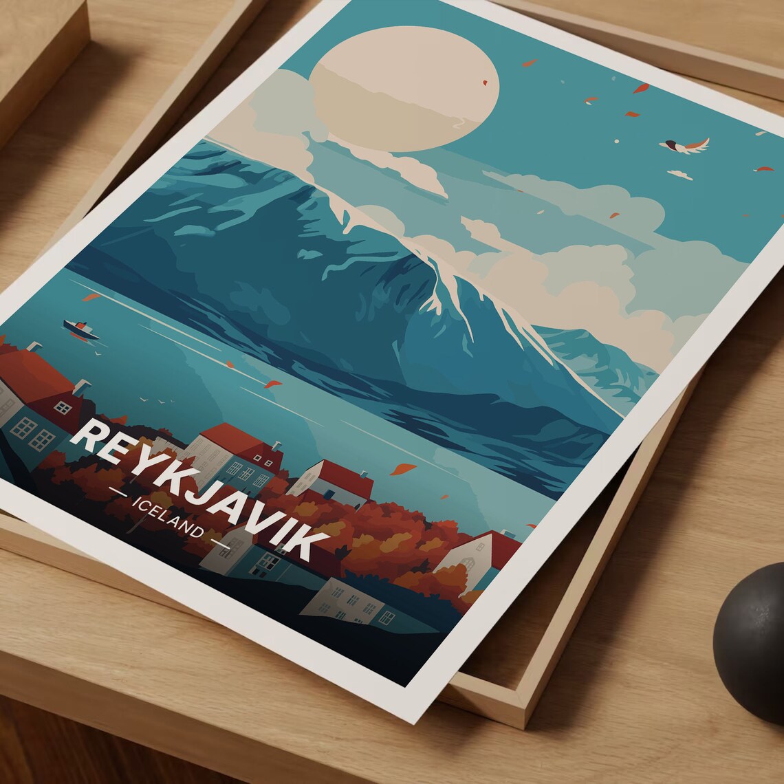 Reykjavik Iceland Travel Poster, Travel Poster - Image 3