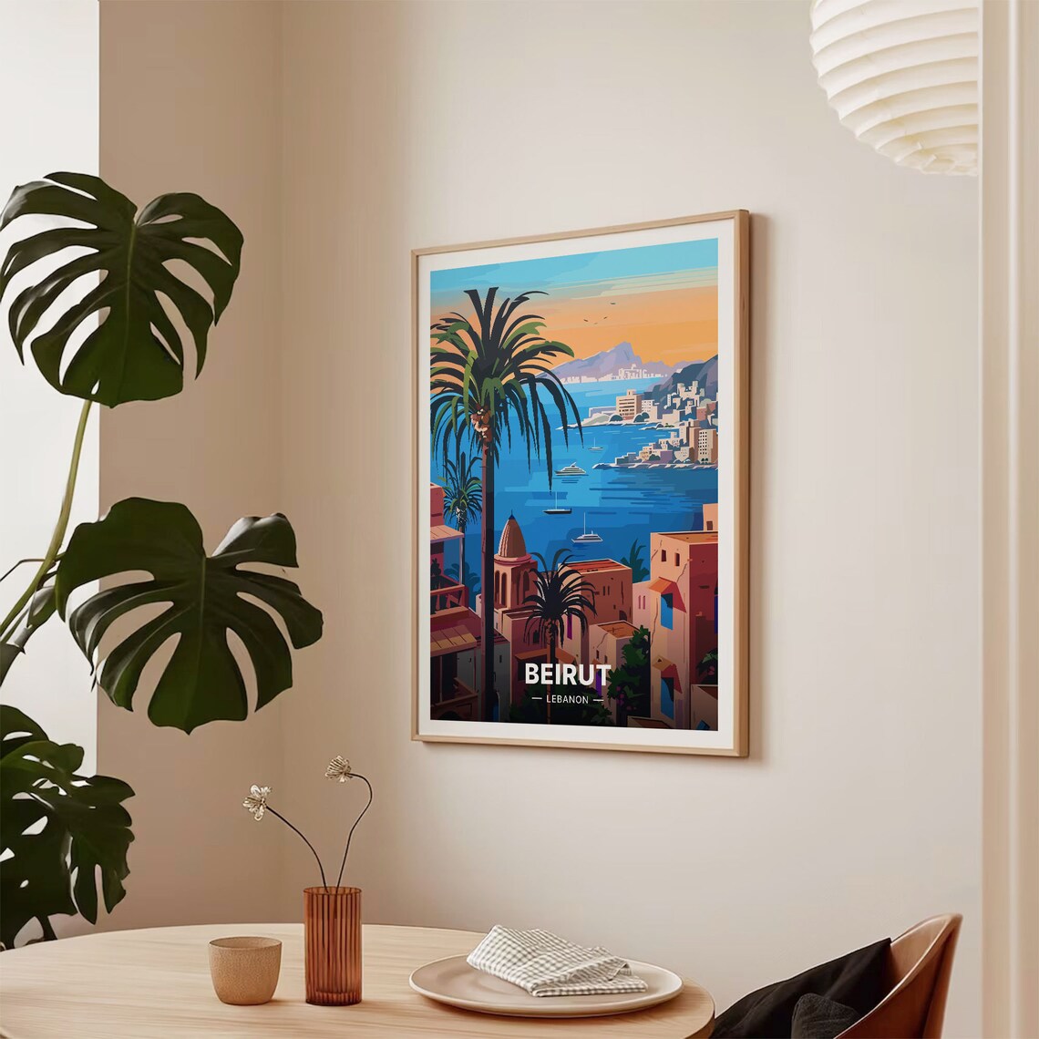 Beirut Travel Poster, Lebanon Cityscape Art Print - Image 2