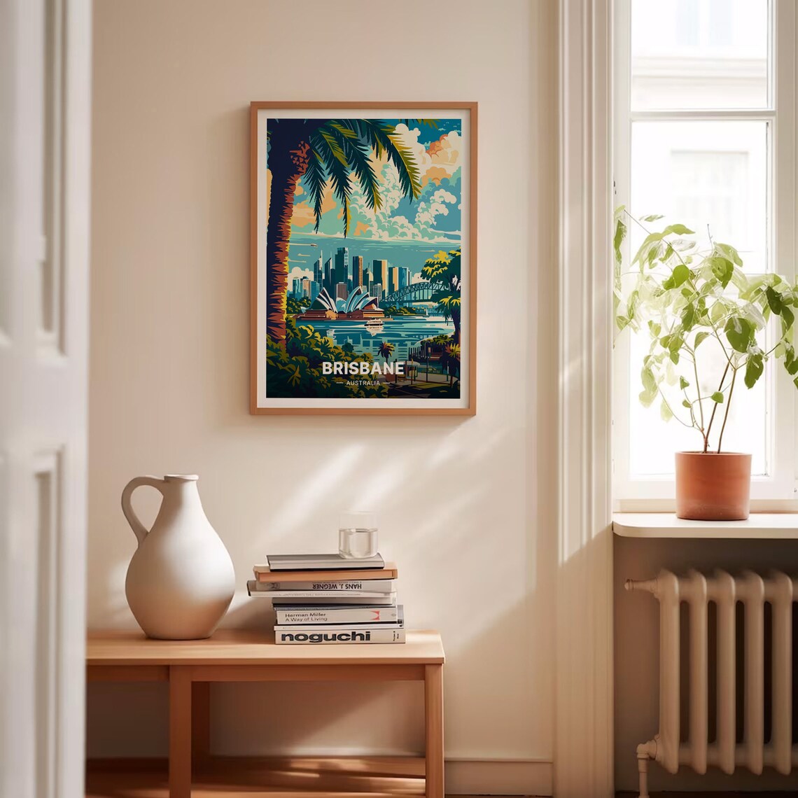 Brisbane Australia Sydney Opera House Harbour Scene Art Poster - Image 4
