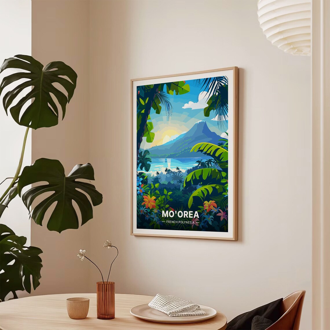 Moorea Island French Polynesia Travel Poster - Image 2