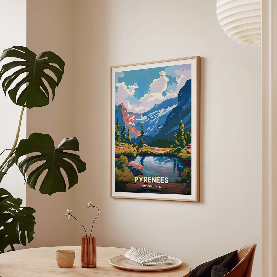 Pyrenees National Park Glacier Lake Mountain Peaks Travel Poster - Image 2