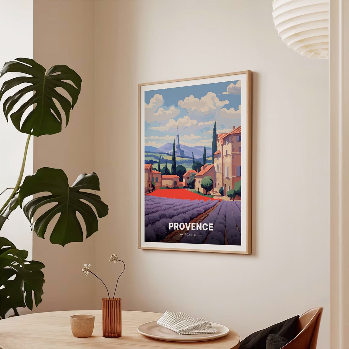 Provence France Lavender Fields Village Retro Vintage Travel Poster - Image 2