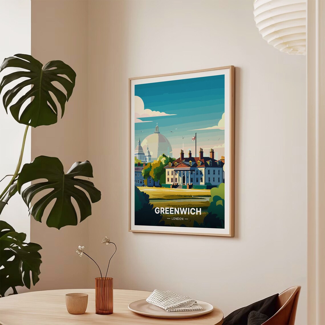 Greenwich London Historic Riverside Domes Park Union Jack Poster - Image 2