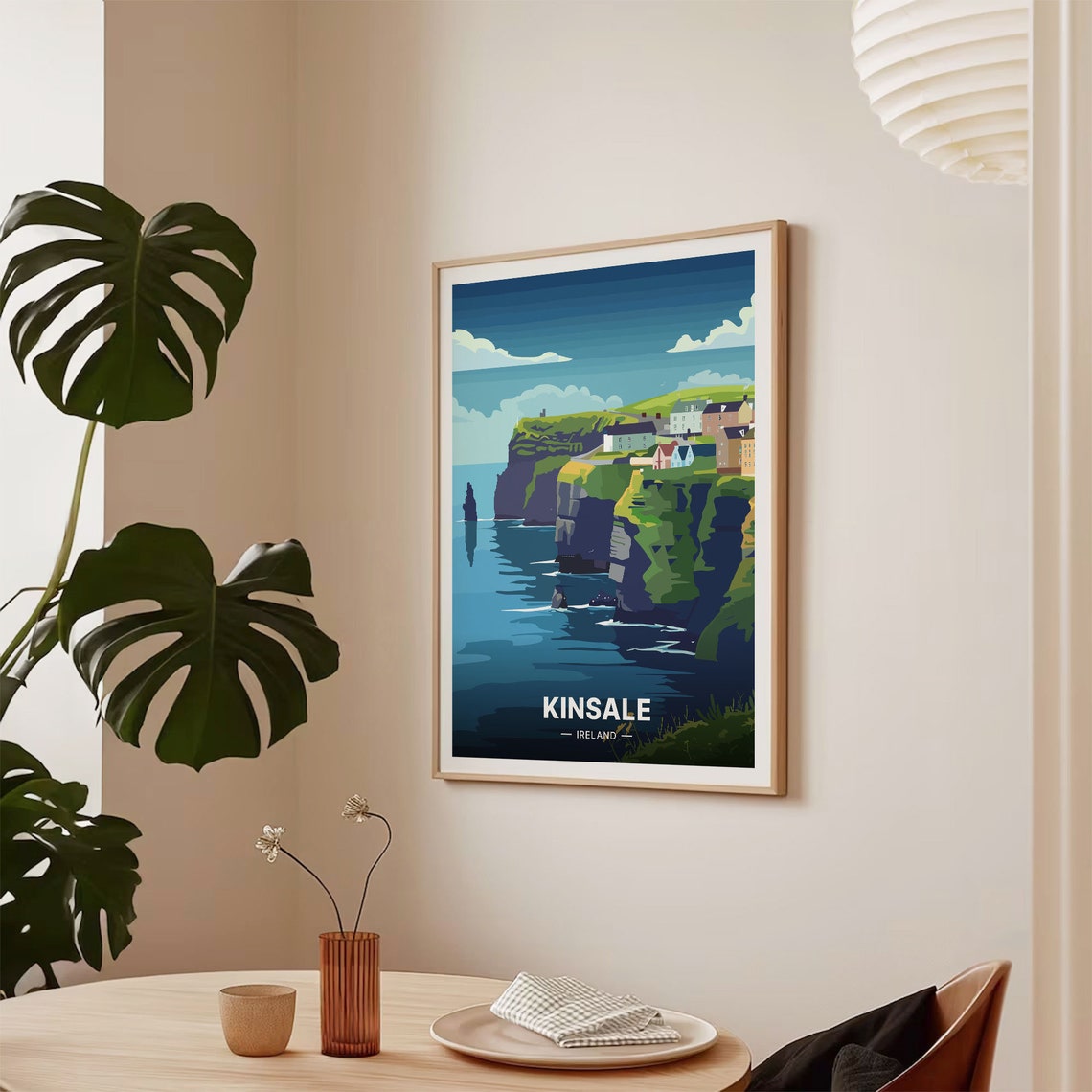 Kinsale Ireland Cliff Travel Poster Vintage Irish Coastal Village Art - Image 2
