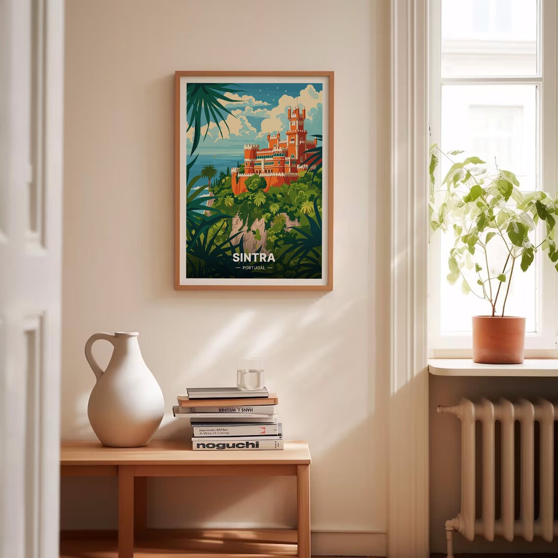 Sintra Portugal Poster Pena Palace Jungle Hilltop Fairytale Art - Image 4