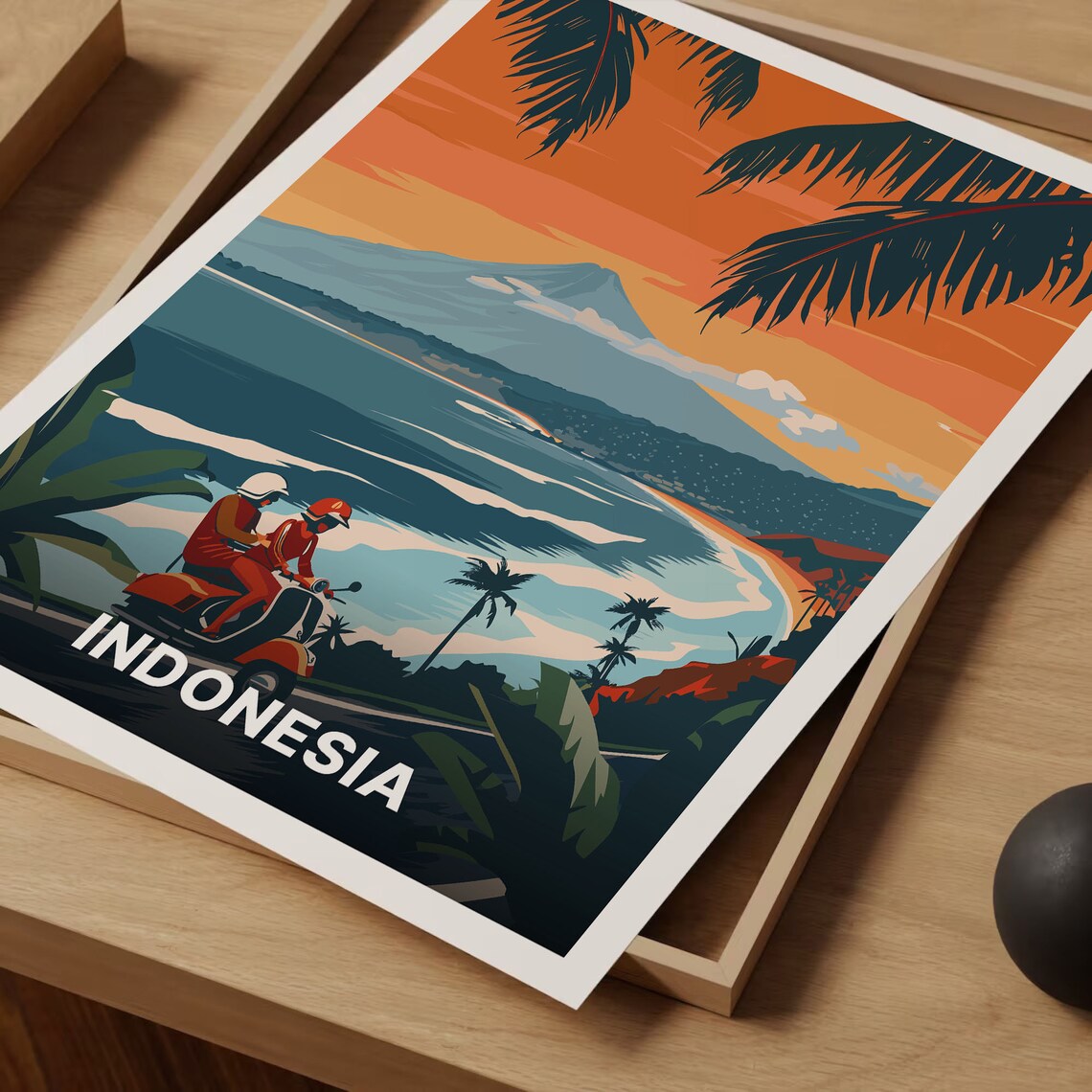 Indonesia Vintage Travel Poster, Adventure Aesthetic - Image 3