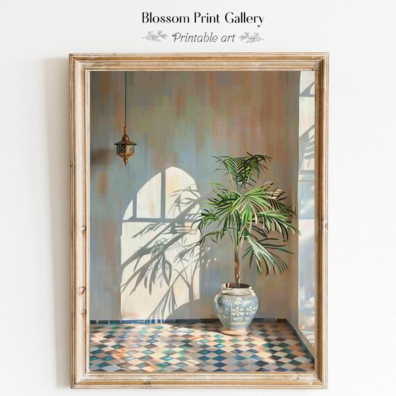 Moroccan Tiles Art, Marrakech Vintage Mediterranean