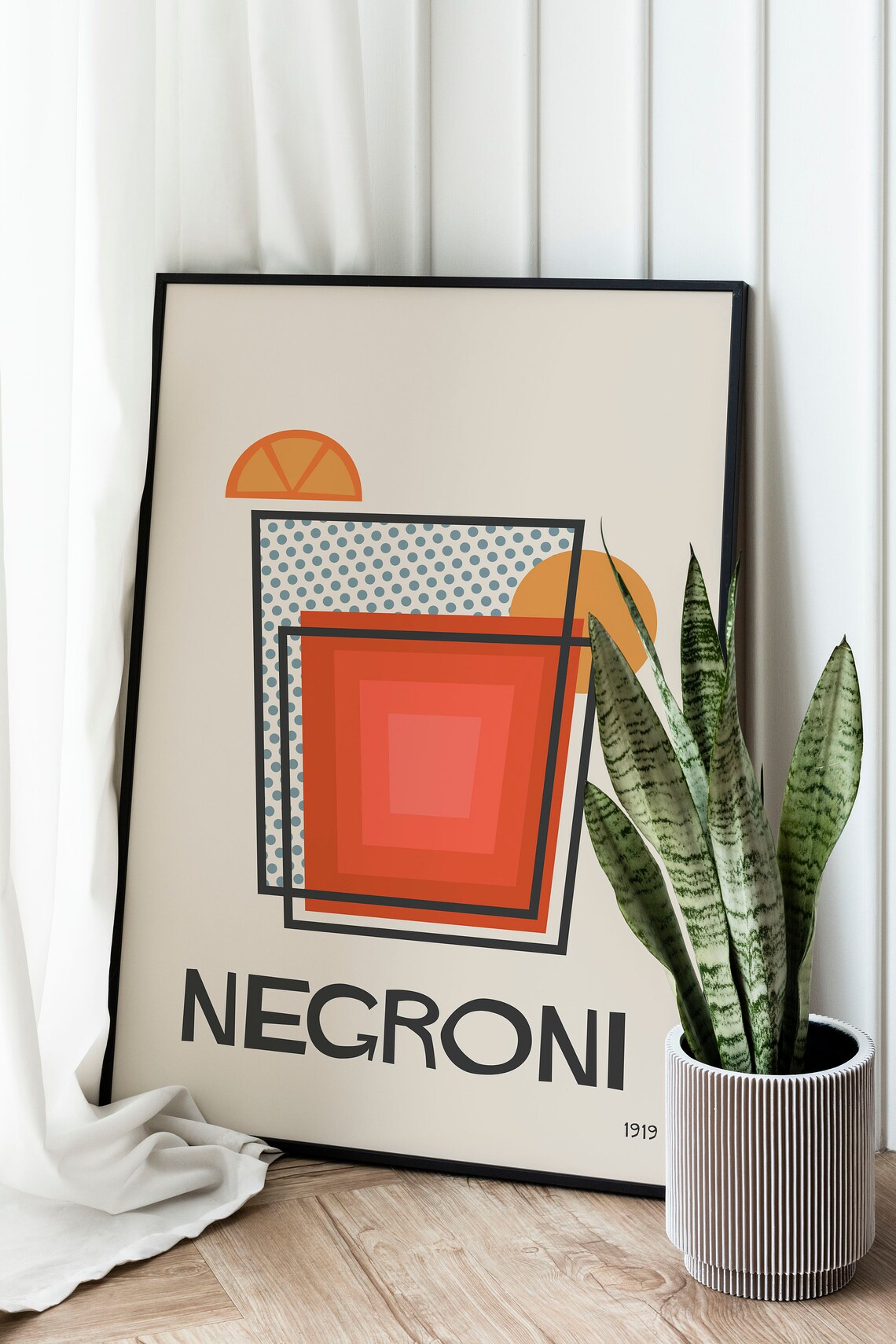 Negroni Cocktail Mid-Century Modern Art Print - Image 2