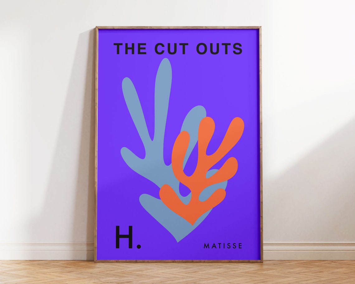 Henri Matisse The Cut Outs Purple Abstract Leaf Art Wall Poster - Image 2