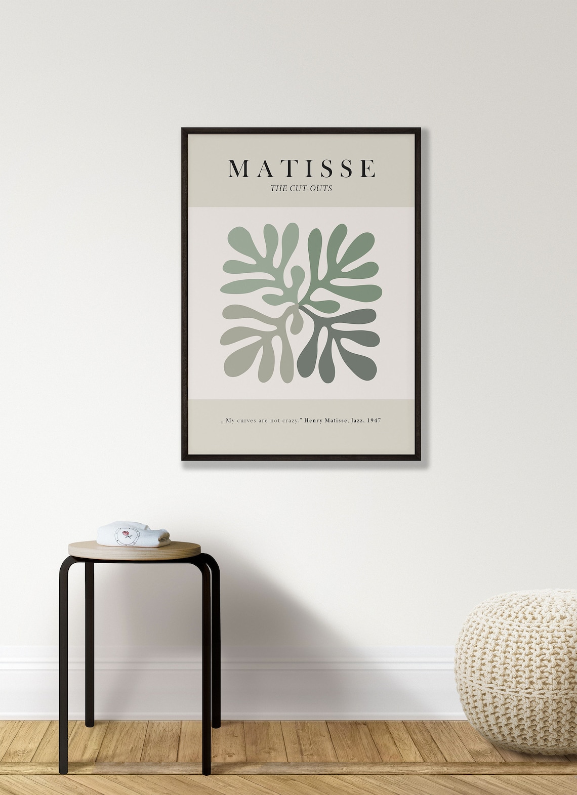 Henri Matisse Cut Outs Poster Sage Green Leaf Jazz 1947 Exhibition Art - Image 2