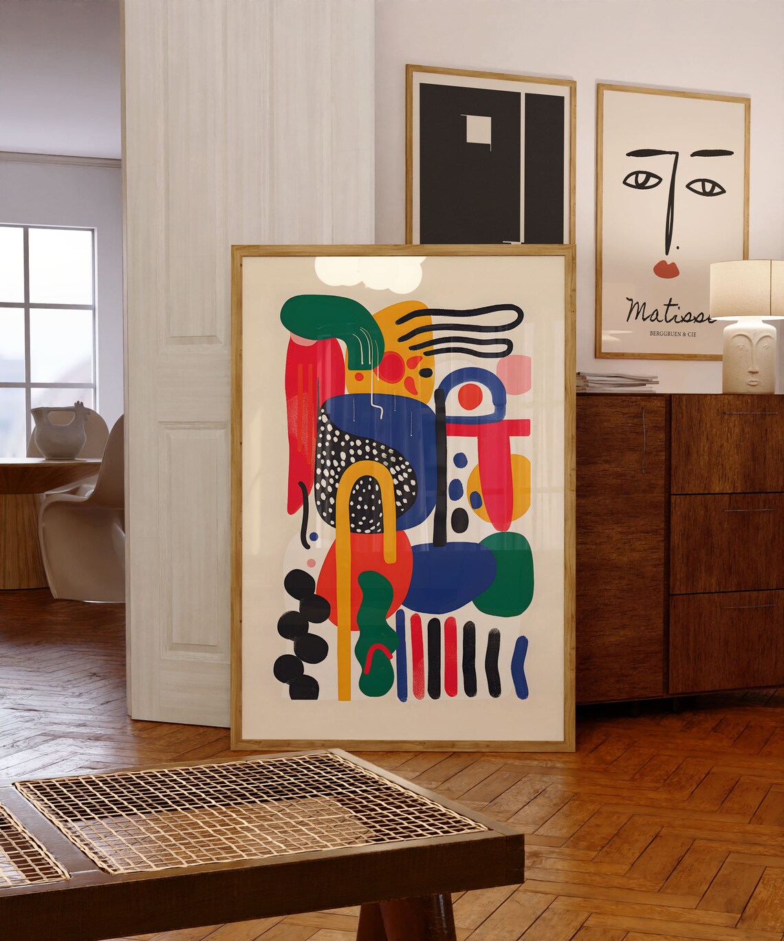 Eclectic Maximalist Contemporary Art Print, Quirky Decor