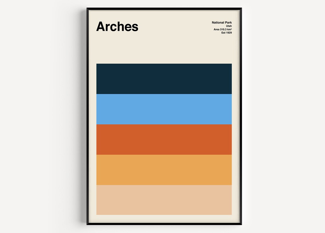 Arches Utah National Park Mid-Century Travel Poster - Image 2