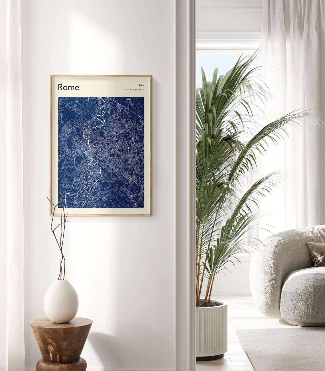 Rome Italy Map Print, Colourful Travel Poster - Image 2