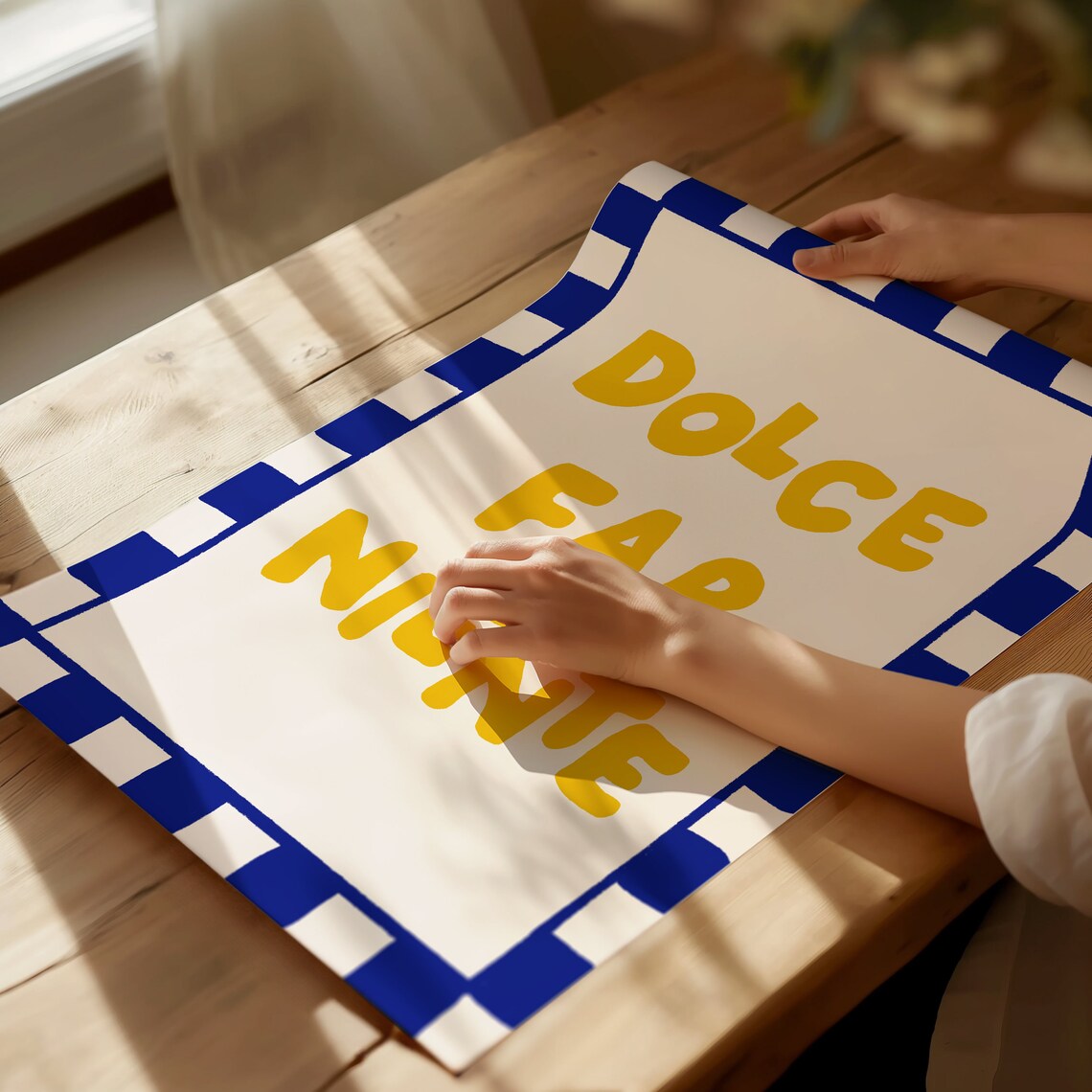 Dolce Far Niente Hand-Drawn Italian Typography Art Print - Image 2