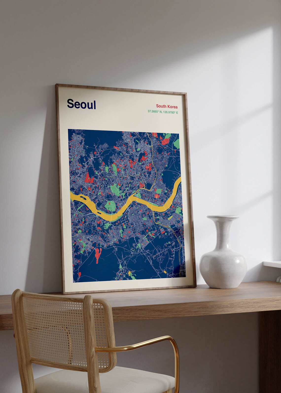 Seoul City Map Travel Poster, South Korea - Image 2