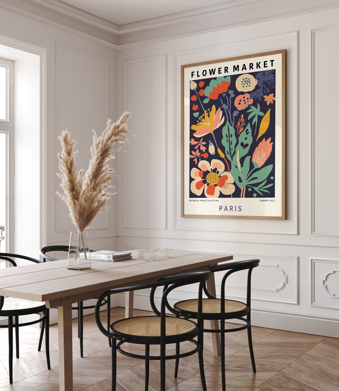 Flower Market Paris Retro 70s Floral Art Print - Image 2