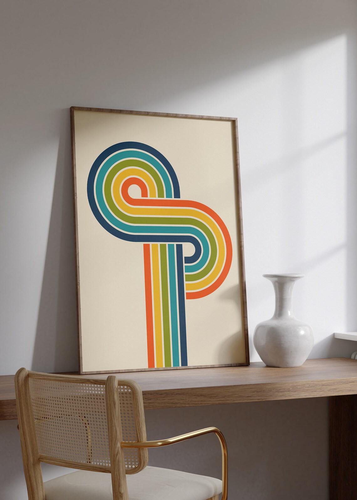 Retro Rainbow Mid Century Poster, 70s Aesthetic - Image 2