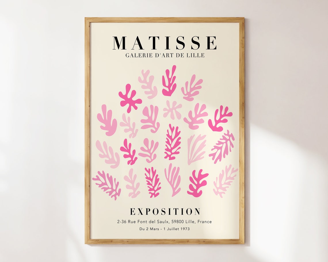 Matisse Pink Coral Petal French Exposition Art Gallery Poster