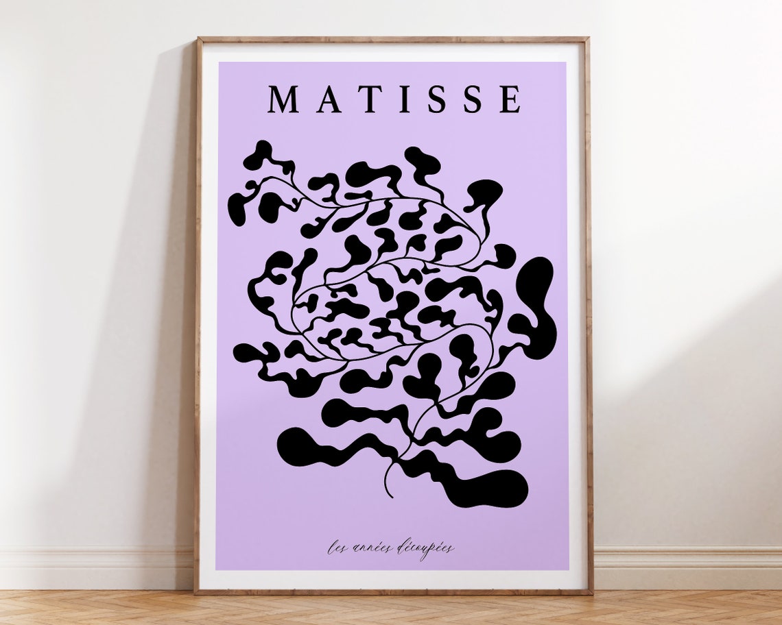 Matisse Les Annees Decoupees Lavender Black Organic Cut Out Poster