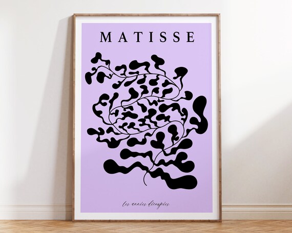 Pastel Matisse Poster Matisse Cut Out Decoupage Print Matisse Floral Poster Pastel Botanical Wall Art Danish Pastel Decor Mp051