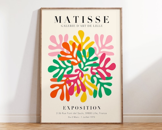 Matisse-Inspired Botanical Cut-Outs Art Print