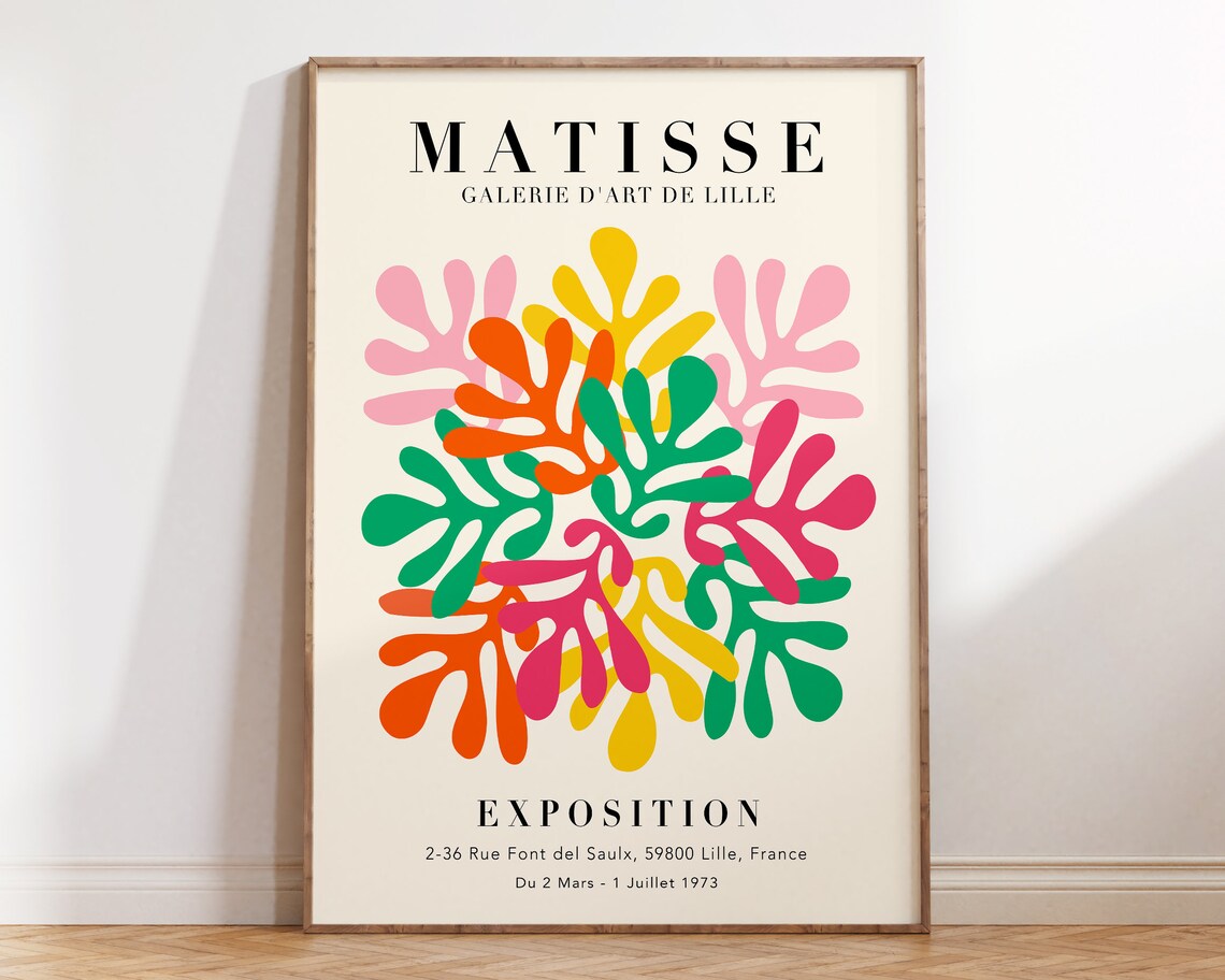 Matisse-Inspired Botanical Cut-Outs Art Print