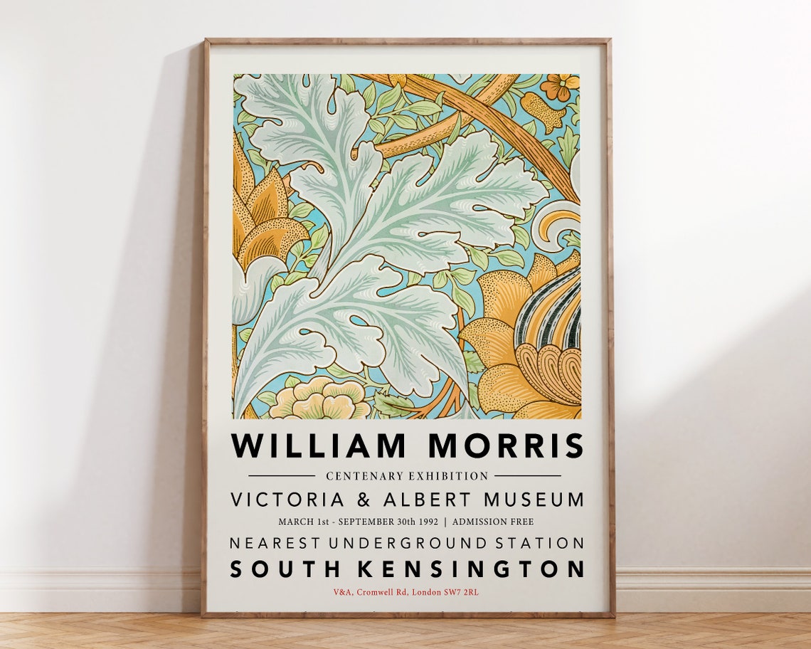 William Morris St James's Centenary Exhibition V and A Museum Poster