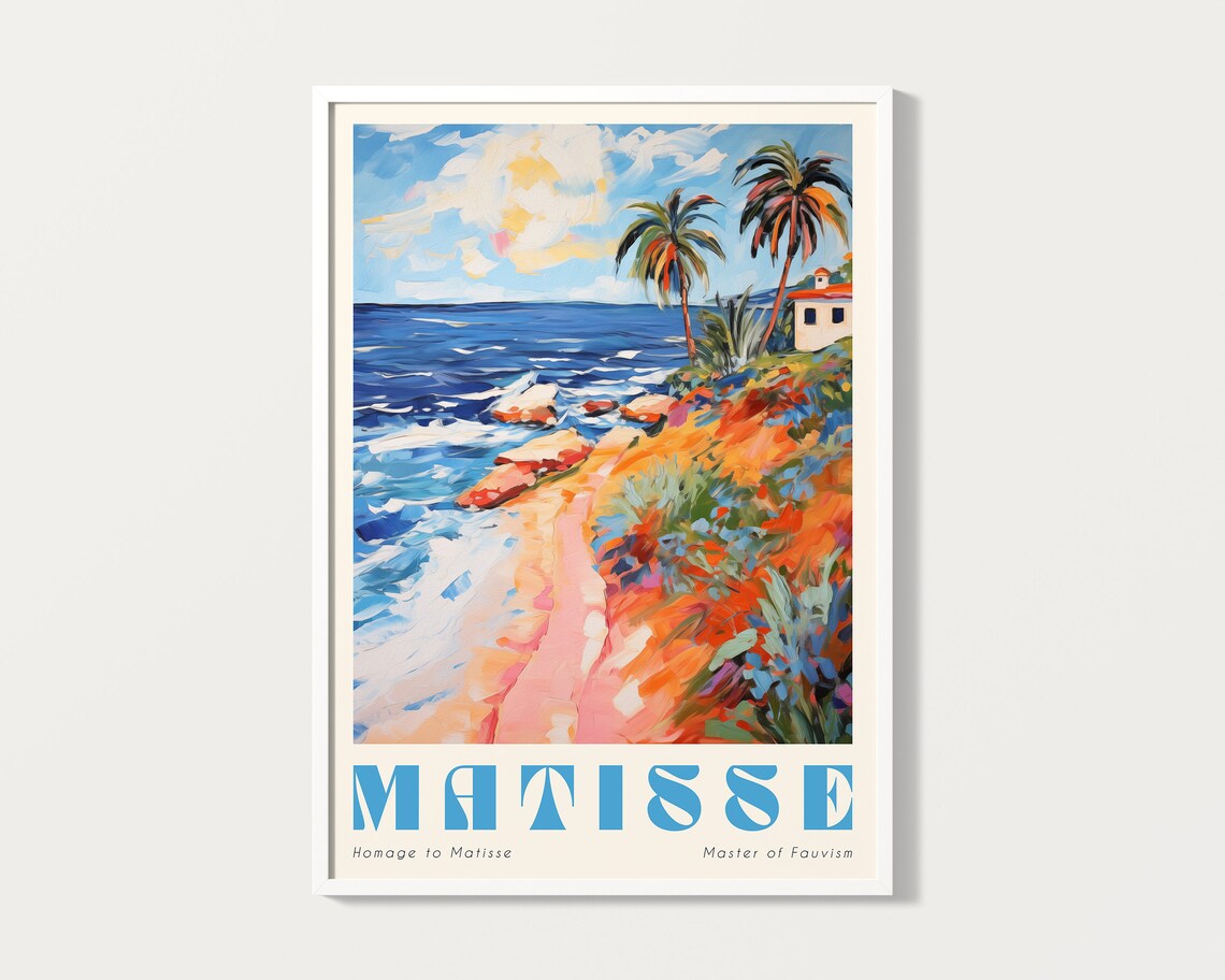 Matisse Homage Palm Beach Fauvism Impressionist Coastal Art Poster
