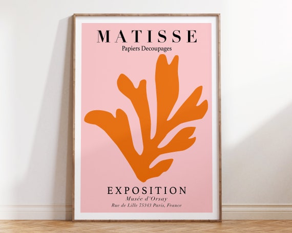 Matisse Cut Out Leaf Poster, Minimal Exhibition Print