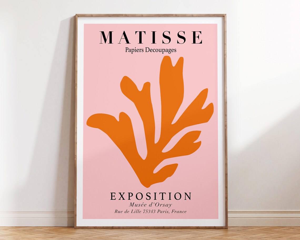 Matisse Cut Out Leaf Poster, Minimal Exhibition Print