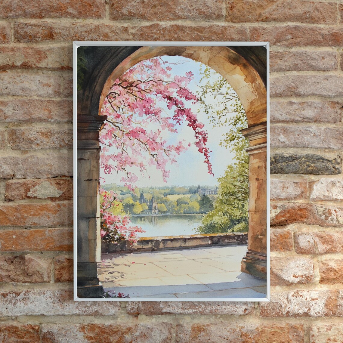 Stourhead Gardens Watercolor Travel Poster, Wiltshire - Image 5