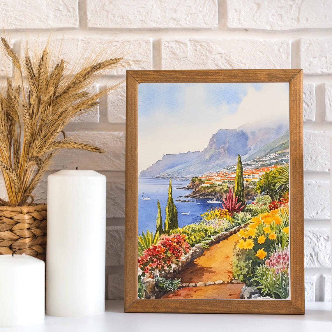 Madeira Coastal Garden Path Above the Island Shoreline Poster - Image 3