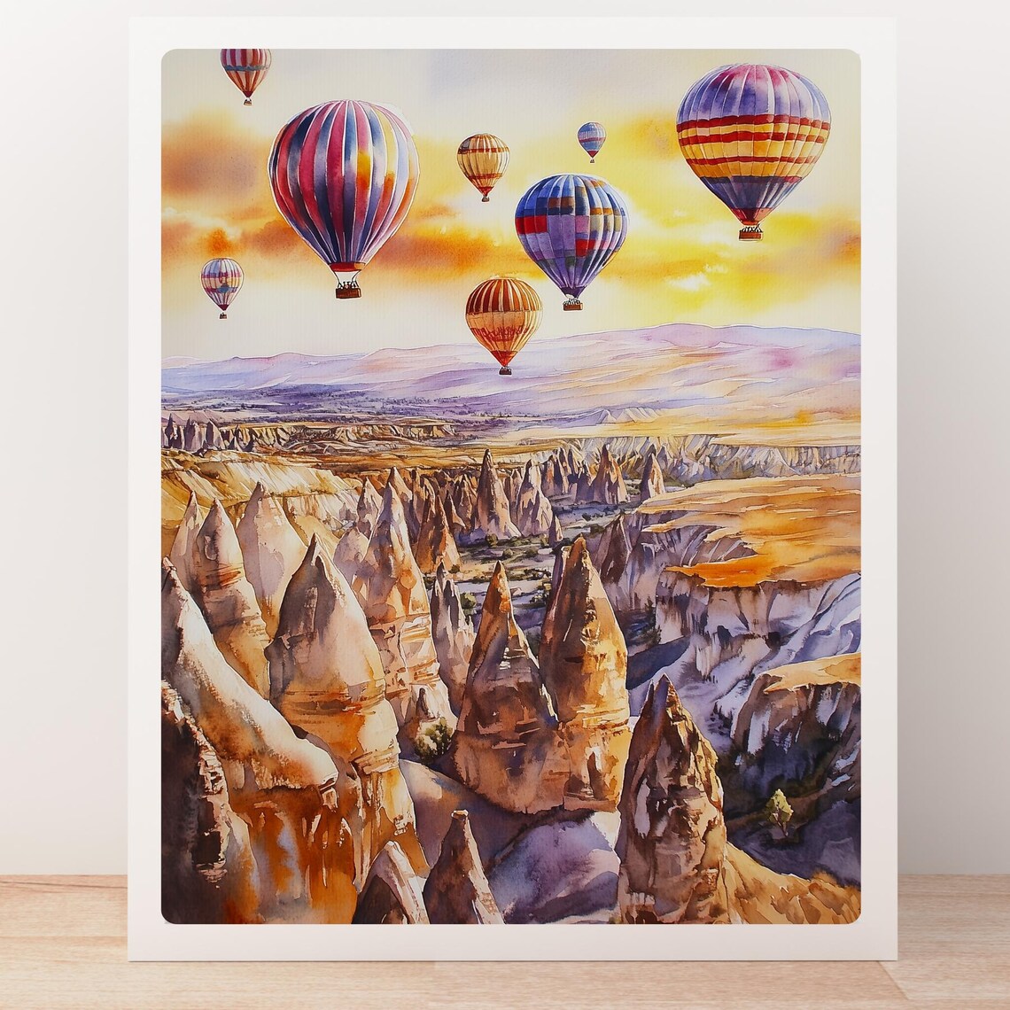 Cappadocia Hot Air Balloons Over Fairy Chimneys at Sunrise Poster - Image 5