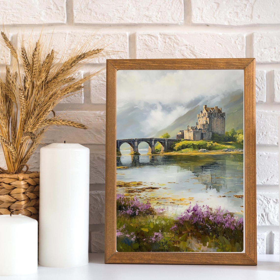 Eilean Donan Castle, Scottish Highland Landscape Art Print - Image 3
