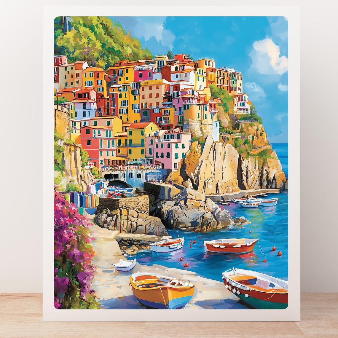 Cinque Terre Colorful Cliffside Fishing Village Harbor Poster - Image 5