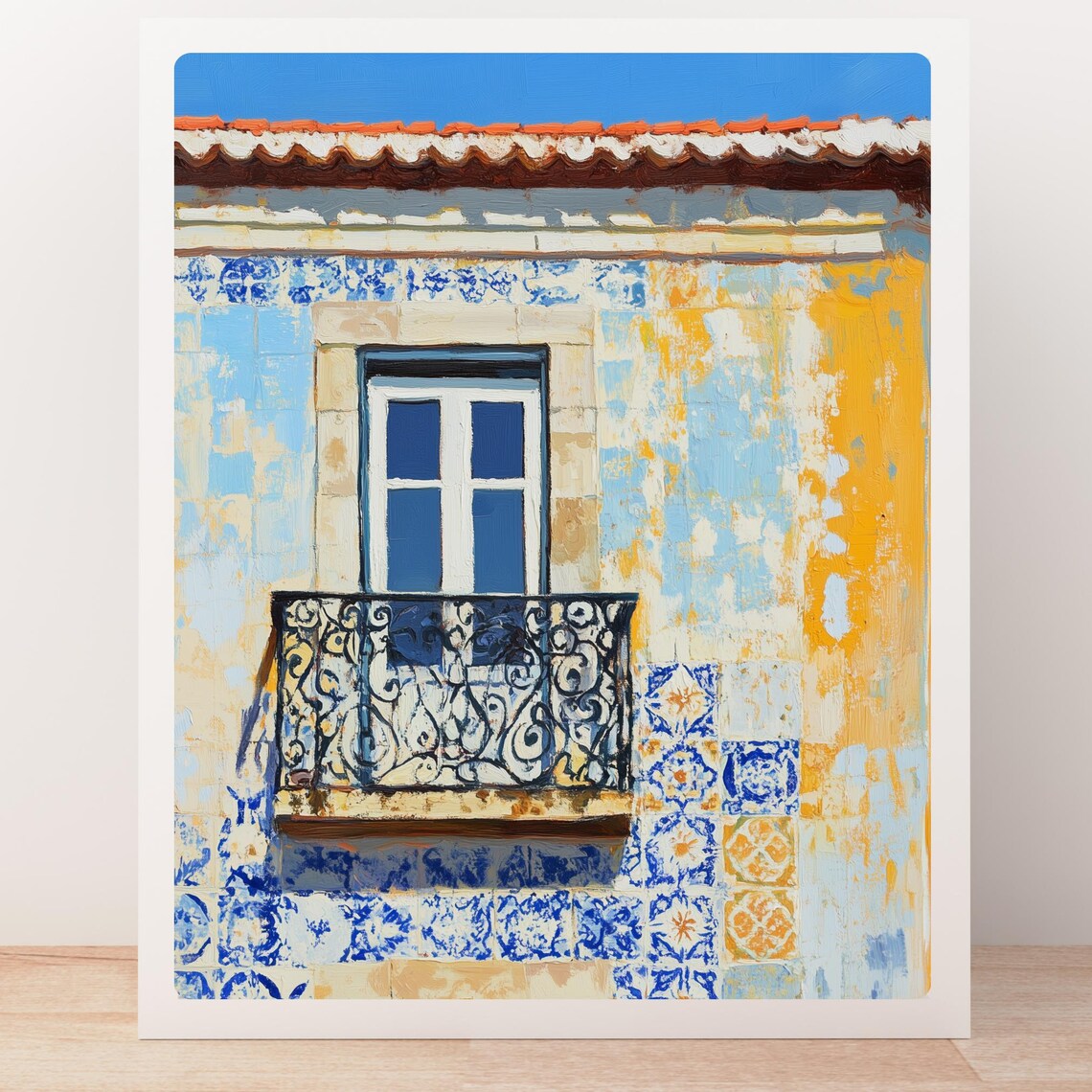 Lisbon Azulejo Tile Balcony Facade Sunny Portugal Travel Poster - Image 5